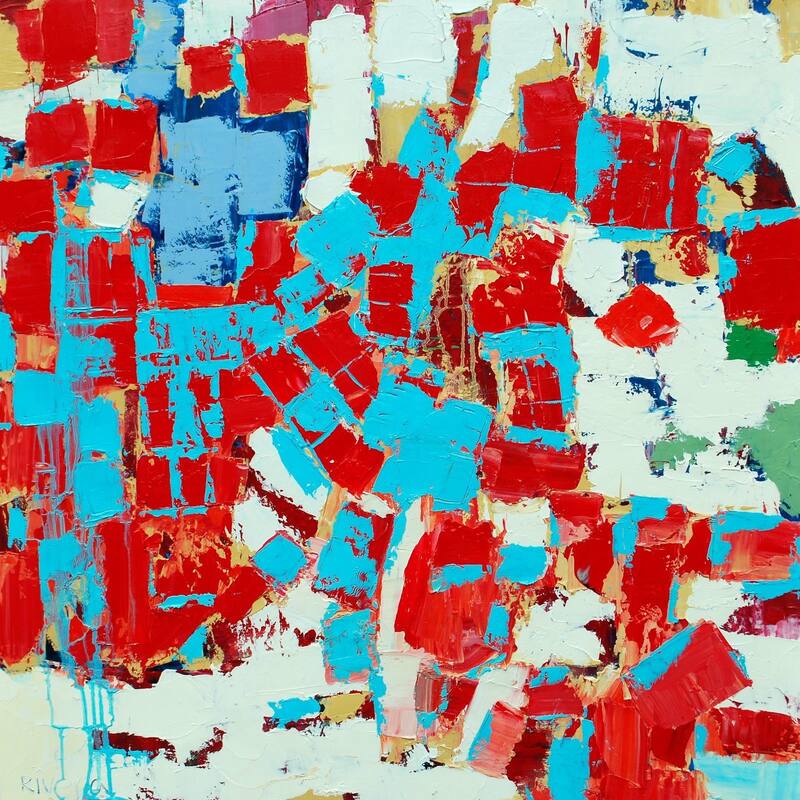 Fire and Ice II' Painting Print on Wrapped Canvas - Multi-Color