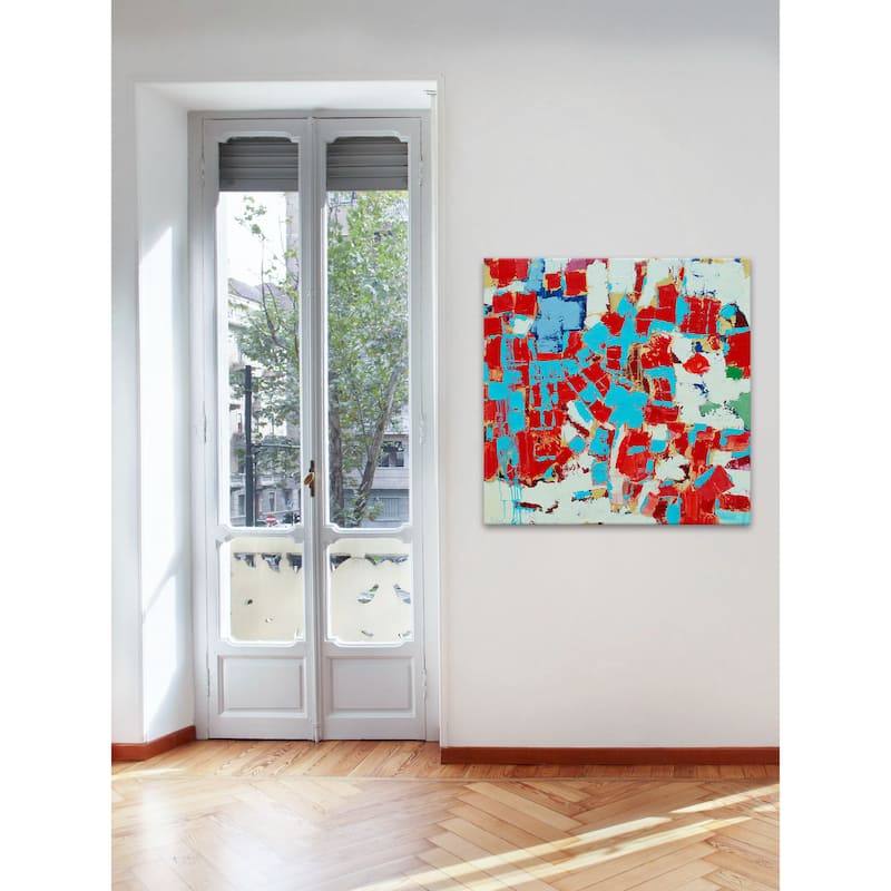 Fire and Ice II' Painting Print on Wrapped Canvas - Multi-Color