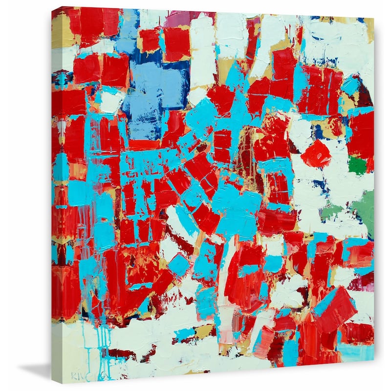 Fire and Ice II' Painting Print on Wrapped Canvas - Multi-Color