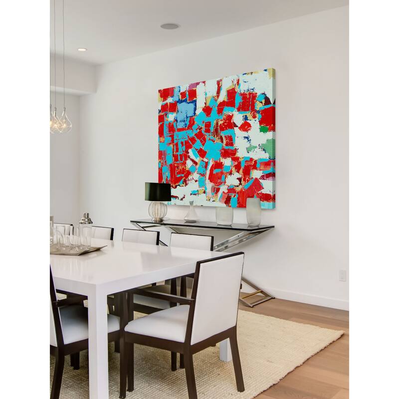 Fire and Ice II' Painting Print on Wrapped Canvas - Multi-Color