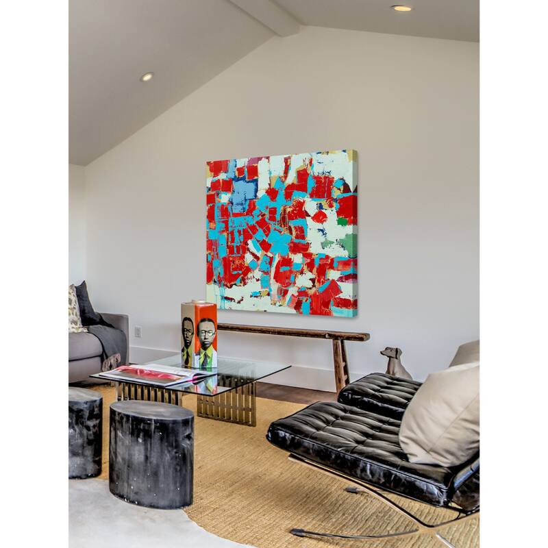 Fire and Ice II' Painting Print on Wrapped Canvas - Multi-Color