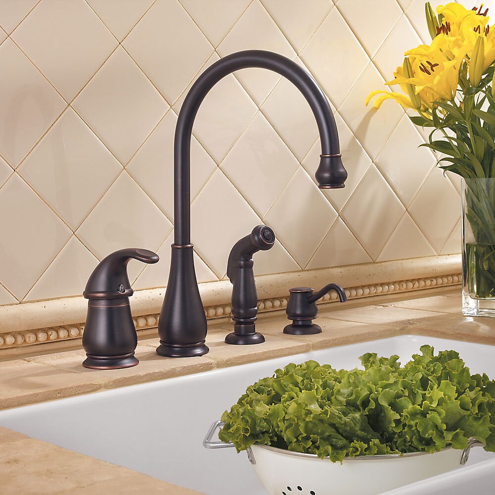 Shop Pfister Treviso Tuscan Bronze Single Handle Kitchen Faucet