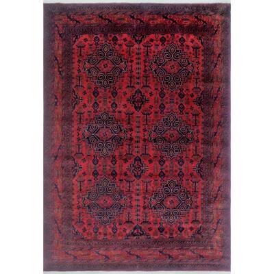 Noori Rug Khal Mohammadi James Red/Black Rug - 8'1 x 11'2