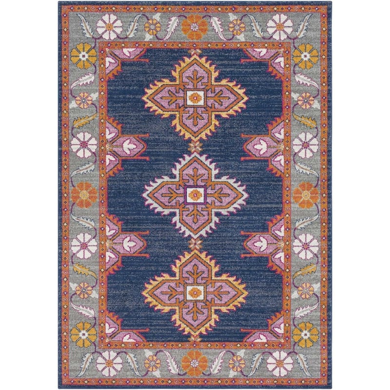 Livabliss Haut Persian Medallion Area Rug - 7'10" x 10'3" - Navy