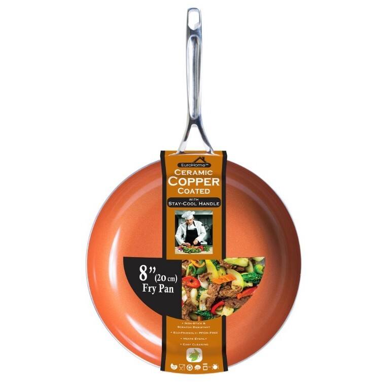 Non Stick, Oven Safe, Dish washer safe Ceramic Coated Fry Pan -Copper