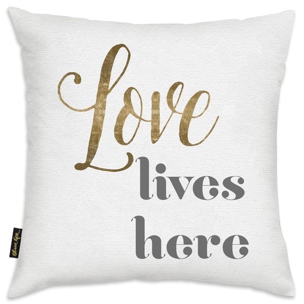 Oliver Gal 'Love Lives Here'DecorativeThrow Pillow