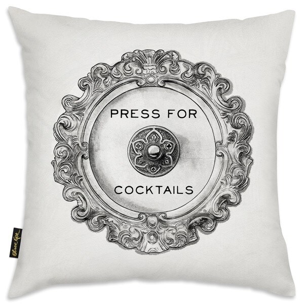 Oliver Gal 'Press For Cocktails'DecorativeThrow Pillow