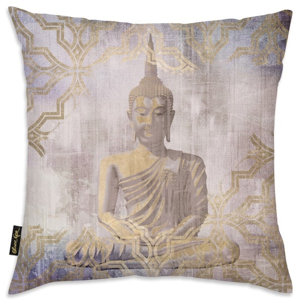 Oliver Gal 'Buddha In Peace' Decorative Throw Pillow