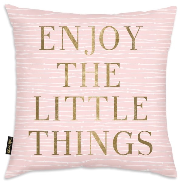Oliver Gal 'Enjoy Everything' Decorative Throw Pillow