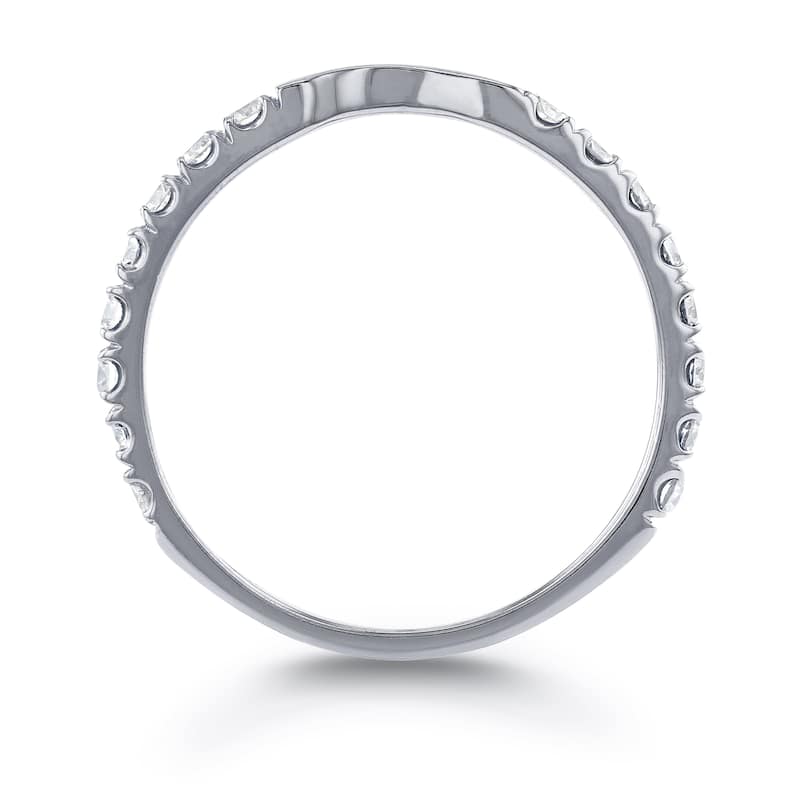 Annello by Kobelli 14k White Gold 1/2ct TDW Diamond Notched Wedding Band