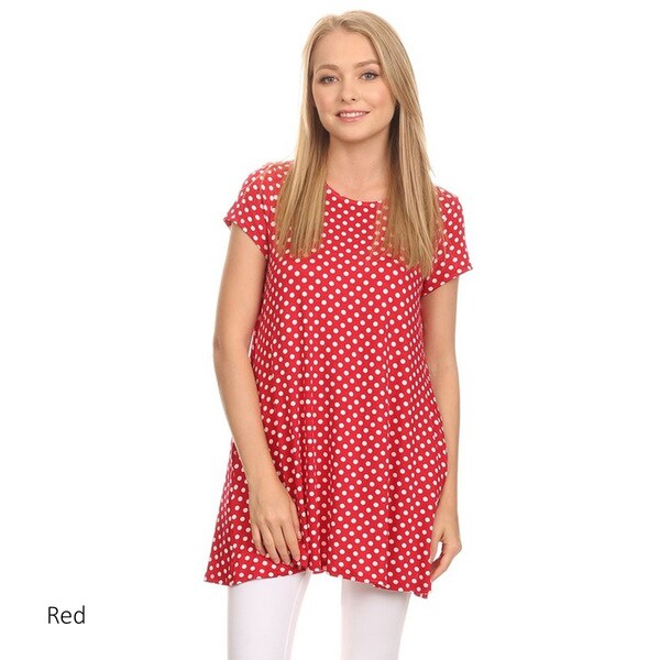 polka dot tunic top
