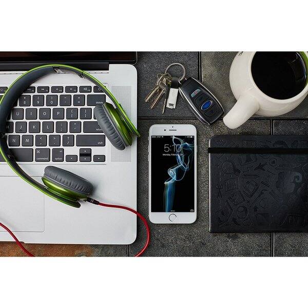 Negro Urbo Cable Cargador Llavero v2 con USB-A a Conector Lightning para Dispositivos Apple