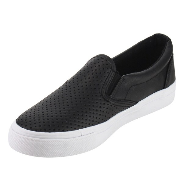 women's perforated slip on sneakers