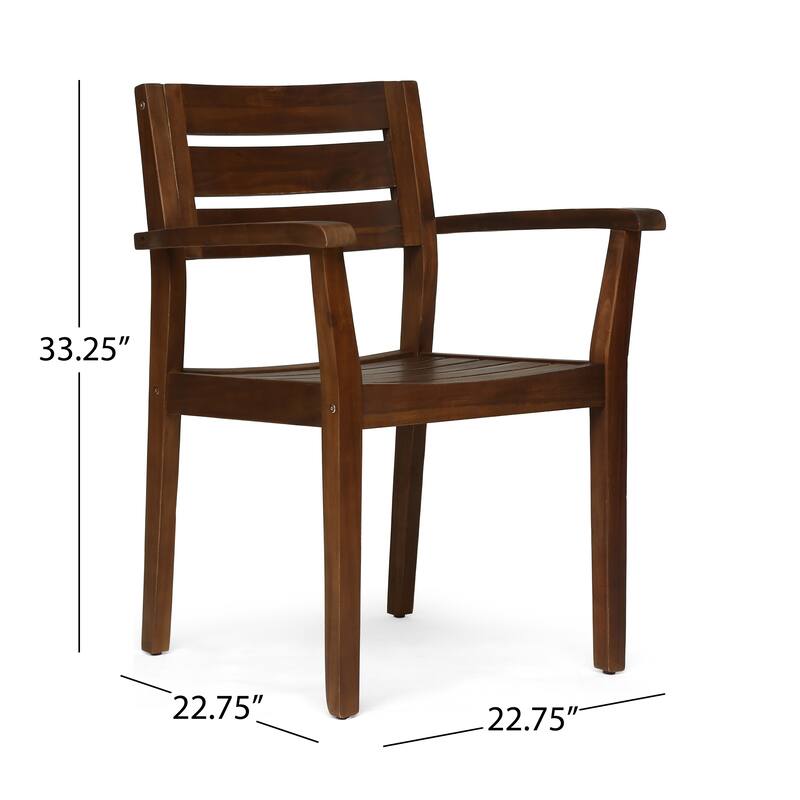 Stamford Acacia Wood Dining Chair (Set of 2) by Christopher Knight Home
