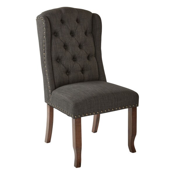 Shop Osp Home Furnishings Jessica Tufted Fabric Wing Chair