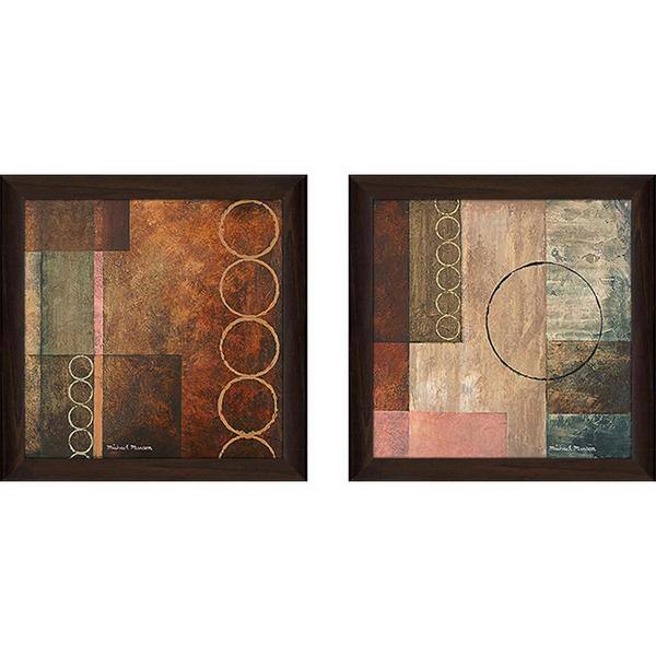 "Circlesstract II" Wall Art Set of 2, Matching Set Overstock 15902729