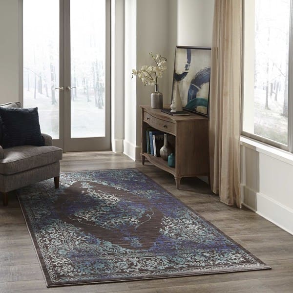 Momeni Cypress Polyester Traditional Medallion Area Rug Overstock 15902846