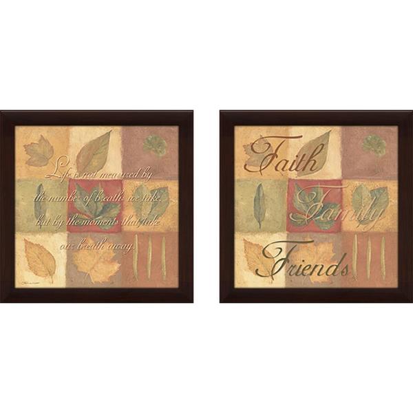 "Faith Family Friends" Wall Art Set of 2, Matching Set - Overstock