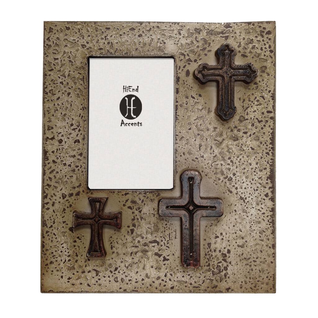 HiEnd Accents Distressed Tree Crosses Frame (Ea) 4X6