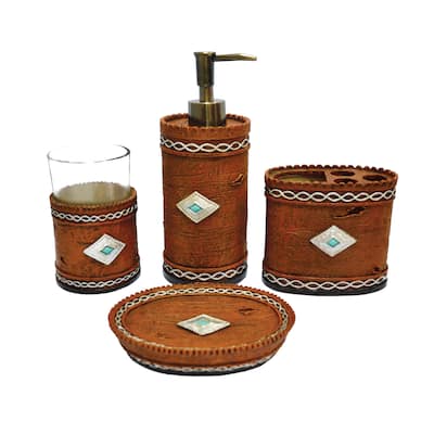 HiEnd Accents 4-piece Southwestern Bathroom Set