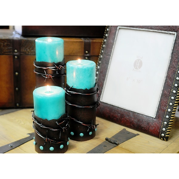 HiEnd Accents Barbwire Candleholders Set Of 3
