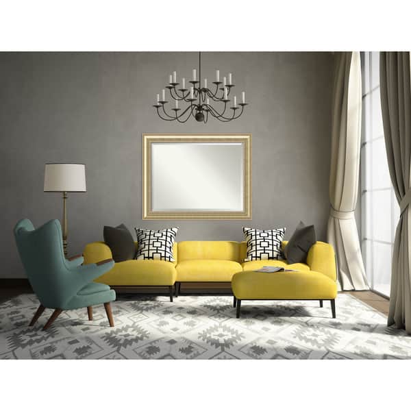Shop Wall Mirror Oversize Large Astoria Champagne 47 X 37 Inch