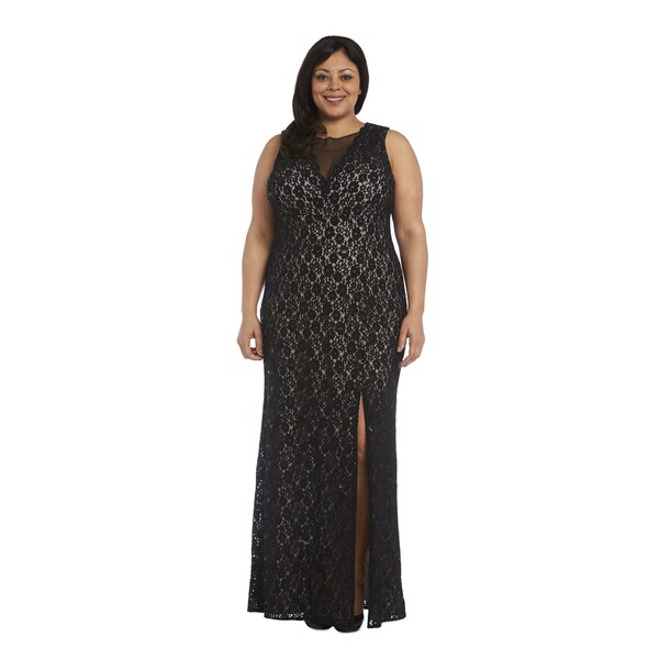 nightway plus size sequin flowy gown