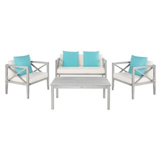 Shop Safavieh Outdoor Living Montez Black/White 4 Pc Set ... Shop Safavieh Outdoor Living Montez Black/White 4 Pc Set ... on Safavieh Outdoor Living Montez 4 Piece Set id=87988