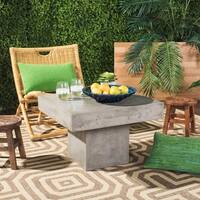 Safavieh Tallen Dark Grey Modern Concrete Indoor/ Outdoor Coffee Table - 23.6" x 23.6" x 15.8"