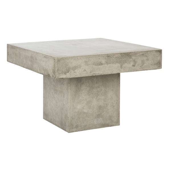 Safavieh Tallen Dark Grey Modern Concrete Indoor Outdoor Safavieh Tallen Dark Grey Modern Concrete Indoor Outdoor Coffee Table
