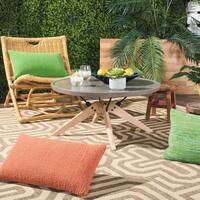Safavieh Bryson Dark Grey Modern Concrete Round Indoor/ Outdoor Coffee Table - 29.5" x 29.5" x 14.6"