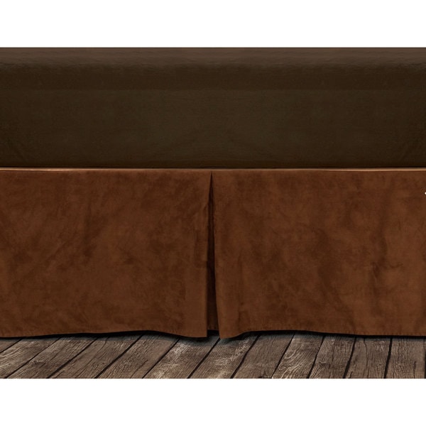 Hiend Accents Copper Microfiber Suede Bedskirt