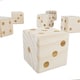 preview thumbnail 2 of 4, Hey! Play! Giant Wooden Yard Dice Outdoor Lawn Game - Natural Wood - 3.5" Cube