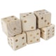 preview thumbnail 4 of 4, Hey! Play! Giant Wooden Yard Dice Outdoor Lawn Game - Natural Wood - 3.5" Cube