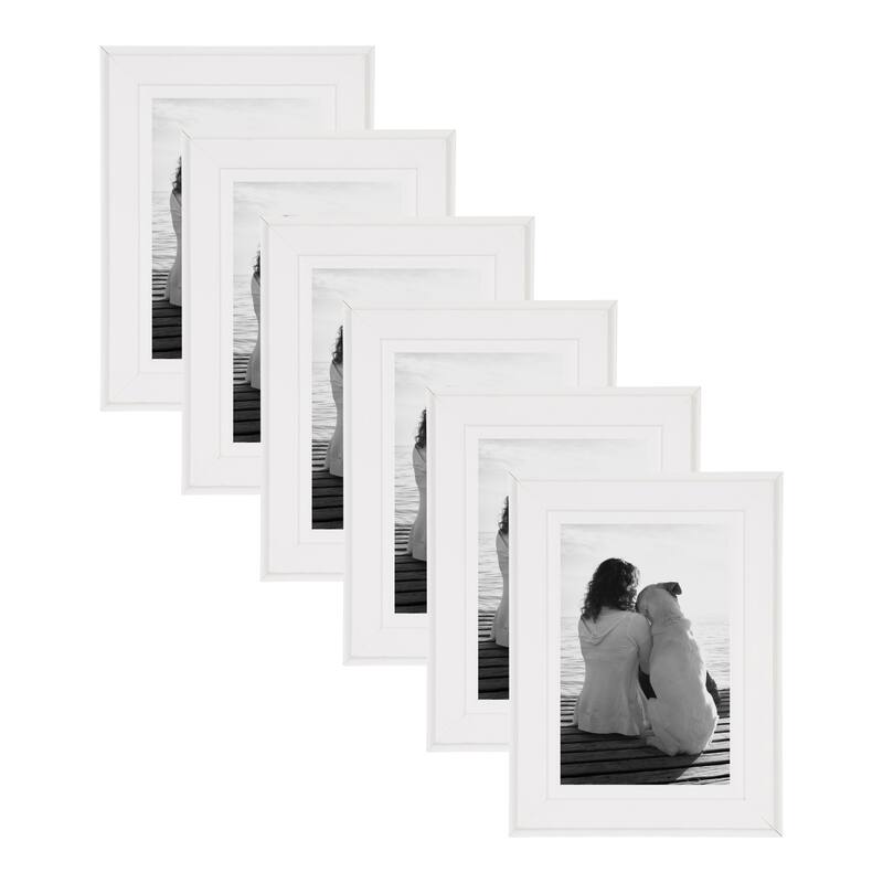 DesignOvation Kieva Solid Wood Picture Frame Set