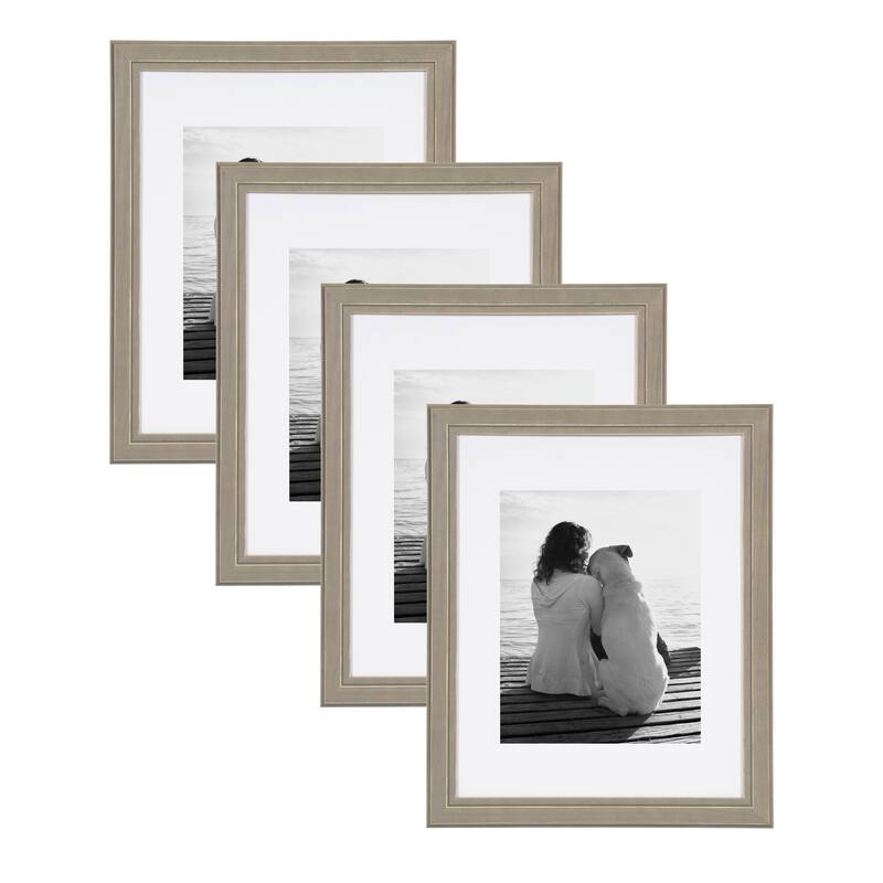 DesignOvation Kieva Solid Wood Picture Frame Set
