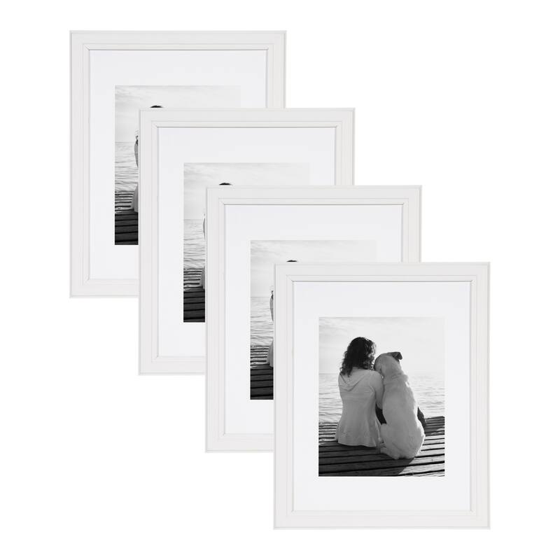 DesignOvation Kieva Solid Wood Picture Frame Set