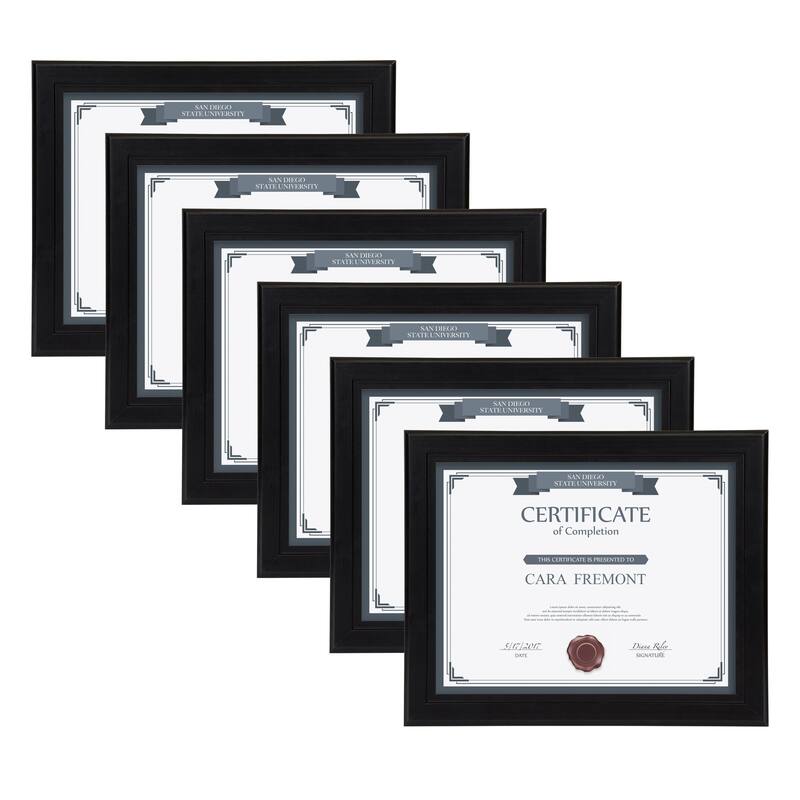 DesignOvation Kieva Solid Wood Picture Frame Set