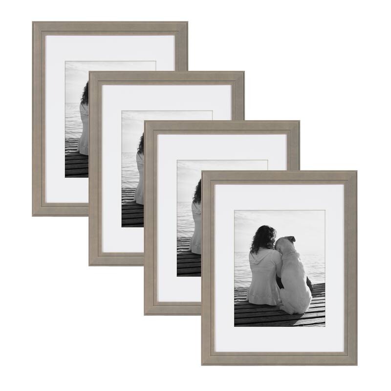 DesignOvation Kieva Solid Wood Picture Frame Set