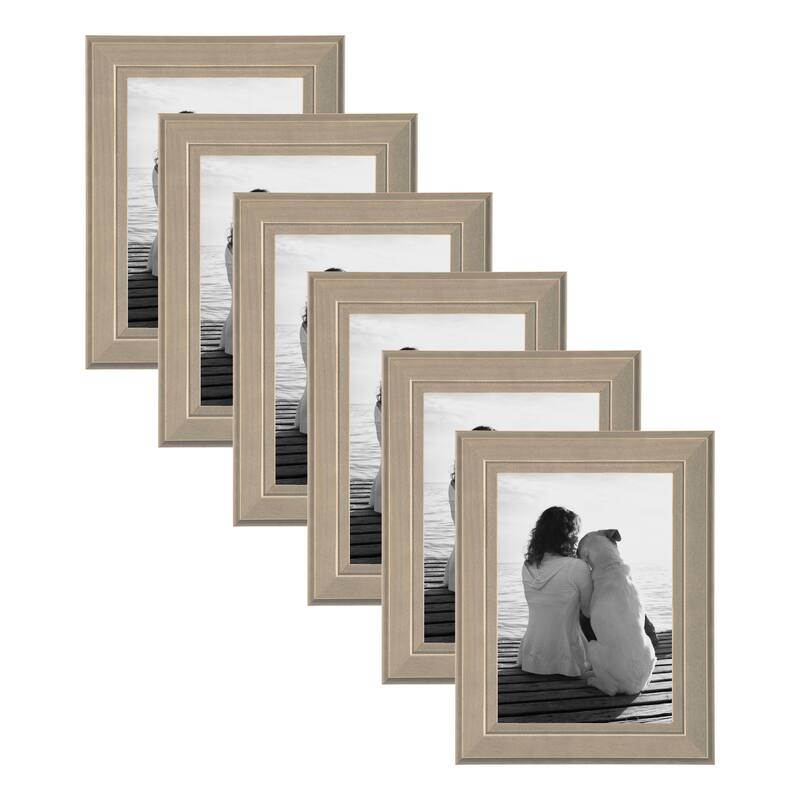 DesignOvation Kieva Solid Wood Picture Frame Set