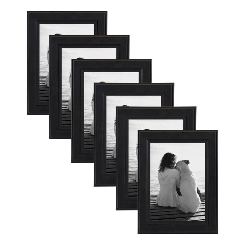 DesignOvation Kieva Solid Wood Picture Frame Set