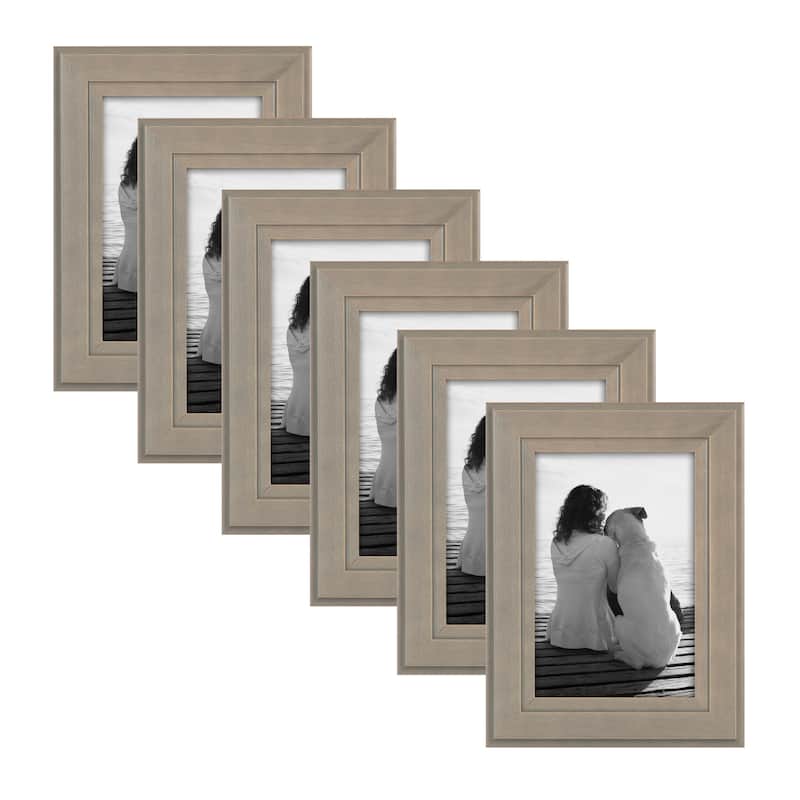 DesignOvation Kieva Solid Wood Picture Frame Set
