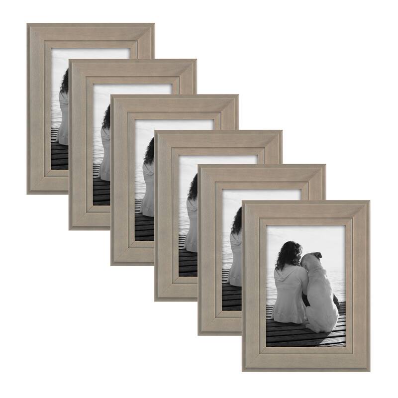 DesignOvation Kieva Solid Wood Picture Frame Set