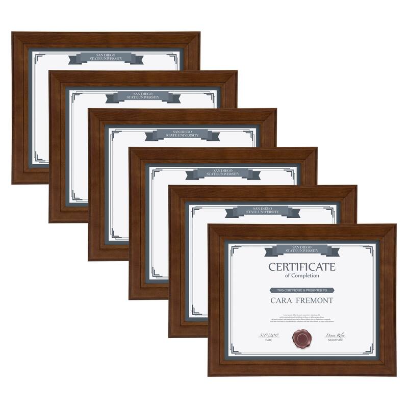 DesignOvation Kieva Solid Wood Picture Frame Set