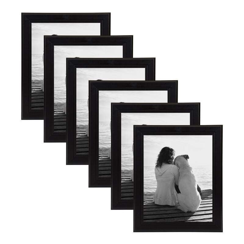 DesignOvation Kieva Solid Wood Picture Frame Set