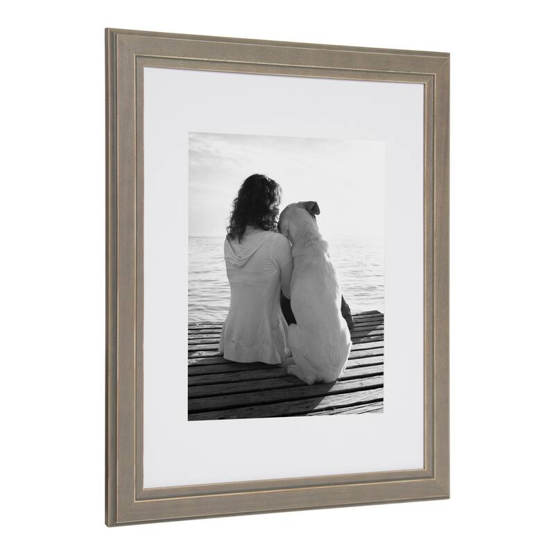 DesignOvation Kieva Solid Wood Picture Frame Set
