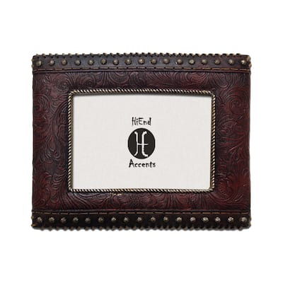 HiEnd Accents Tooled Leather With Studded Sides (Ea)