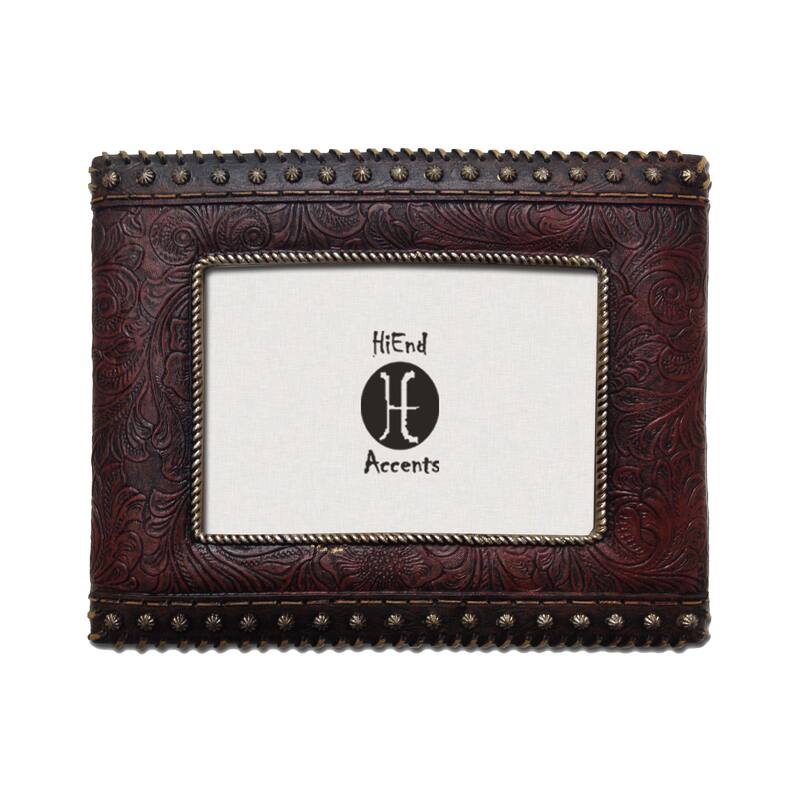 HiEnd Accents Tooled Leather With Studded Sides (Ea)