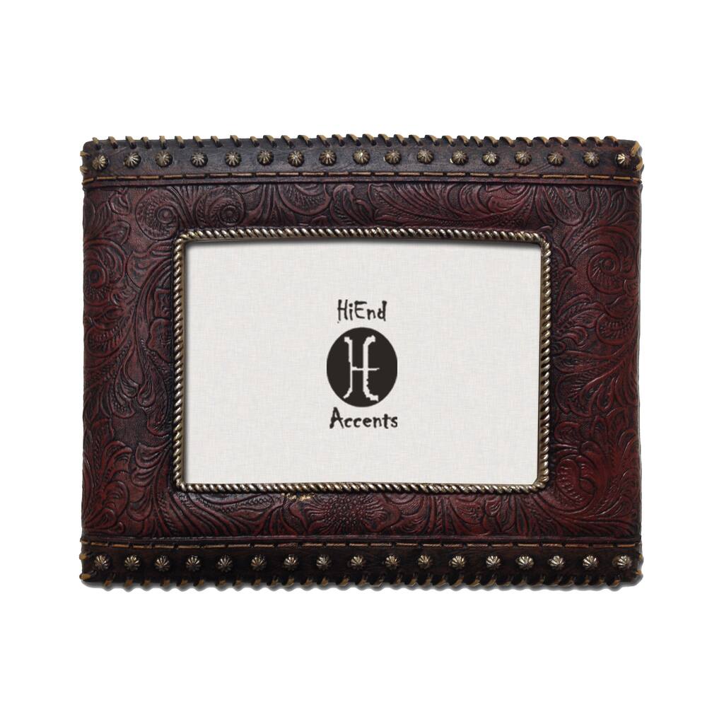 HiEnd Accents Tooled Leather With Studded Sides (Ea)