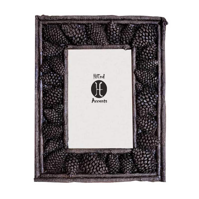 HiEnd Accents Carved Pine Cone Frame